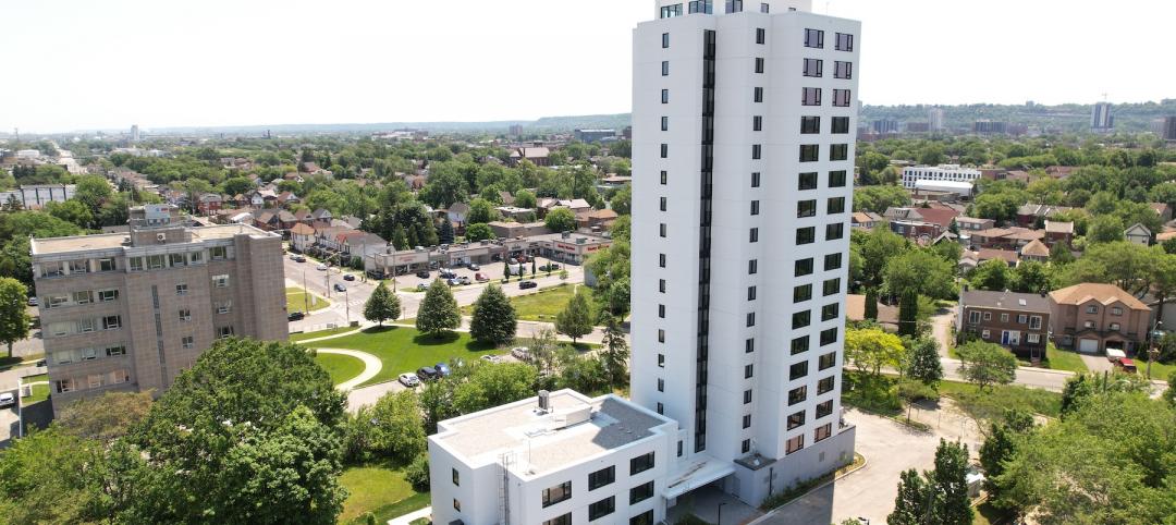 Ken Soble Tower becomes world’s largest residential Passive House retrofit Photo: Codrin Talaba