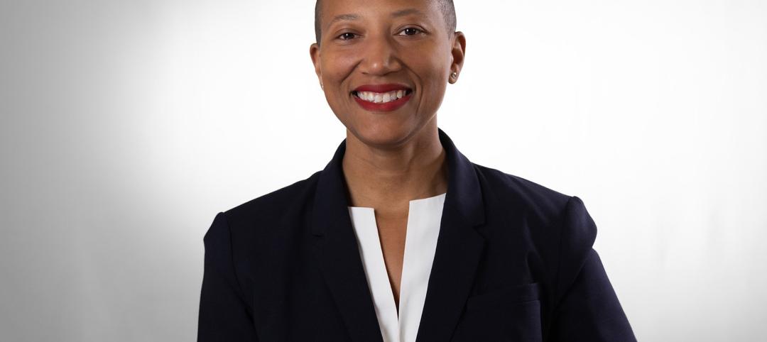 Architect, businesswoman, 40 Under 40 winner headshot with white background