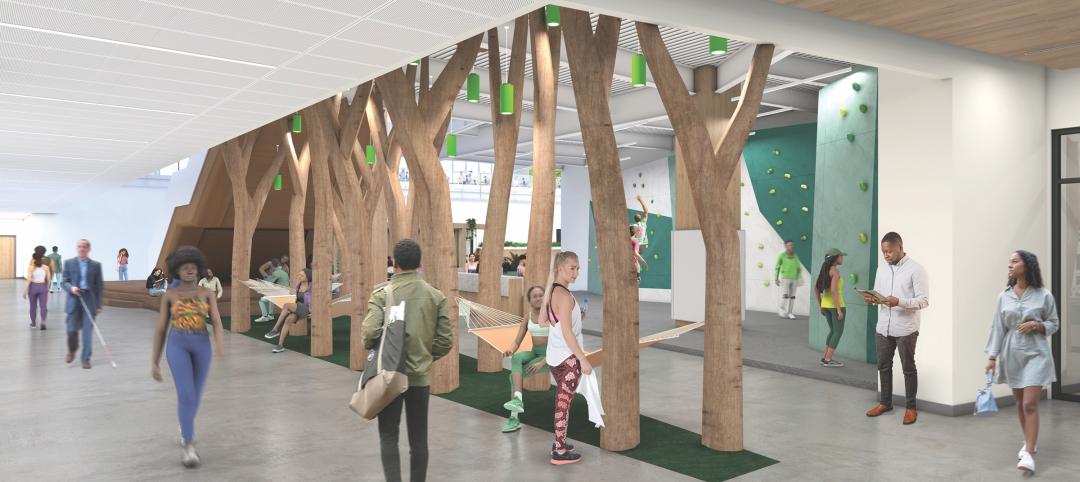 A hammock grove is one of many wellness amenities within the Student Recreation & Wellness Center at Michigan State University, whose costs are being partly defrayed by a dedicated $340 per year student fee.