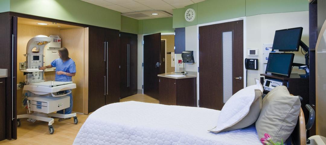 A patient room at Methodist Womens Hospital, Omaha, Neb. HDR Architecture desig