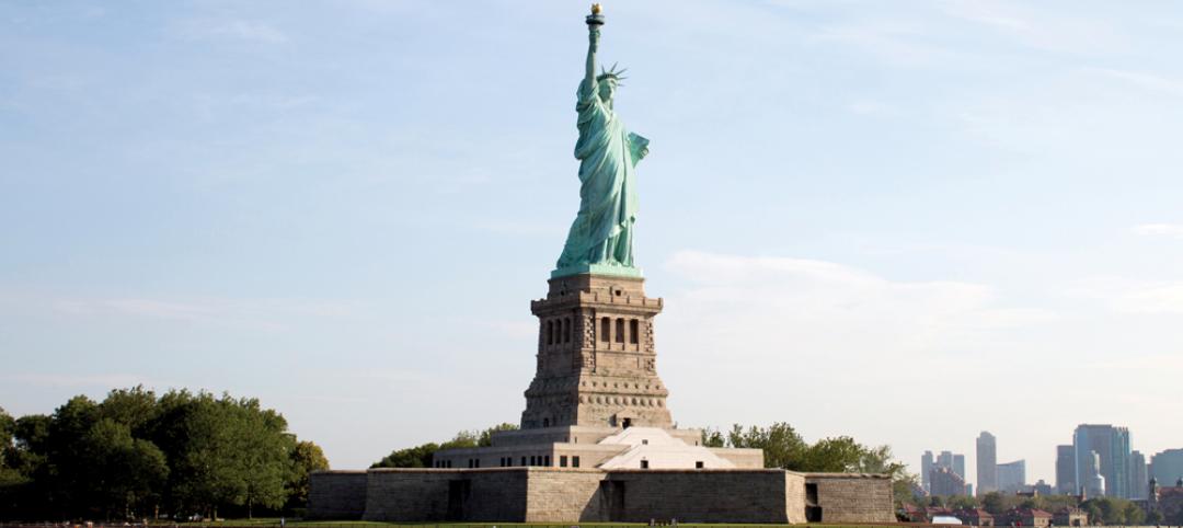 A yearlong renovation effort at Liberty Island involved inserting two staircases