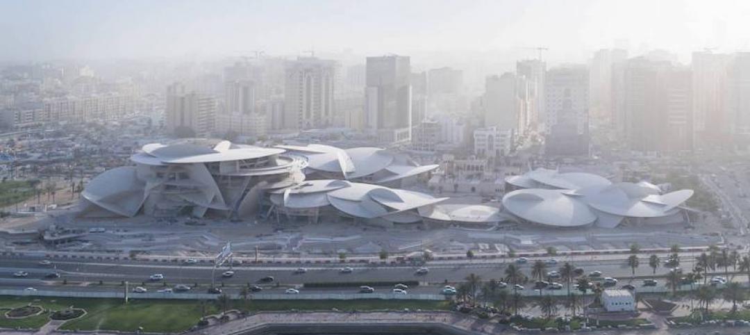 Aerial view of the Museum of Qatar