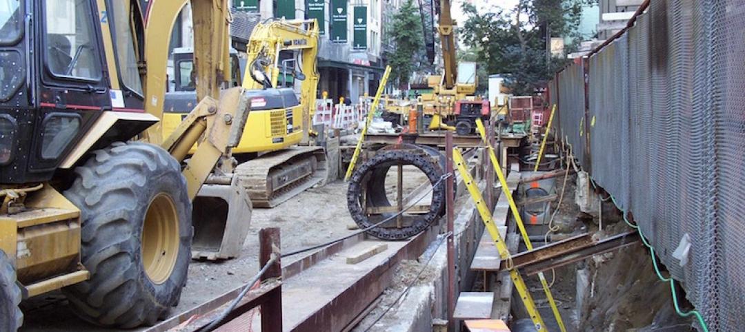 A construction site in Manhattan