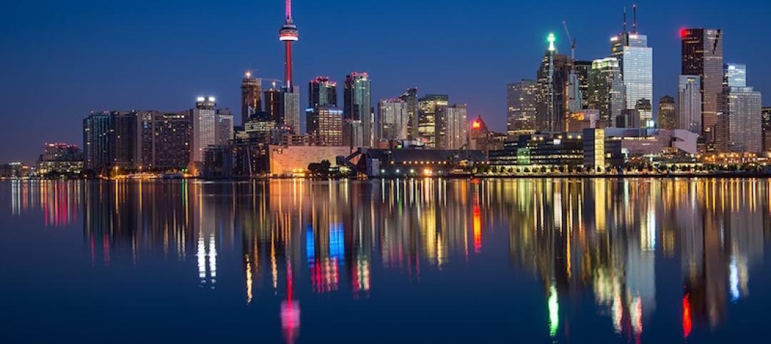 The Ontario skyline at night