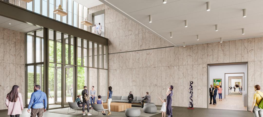 The lobby of the new Palmer Museum of Art at Penn State