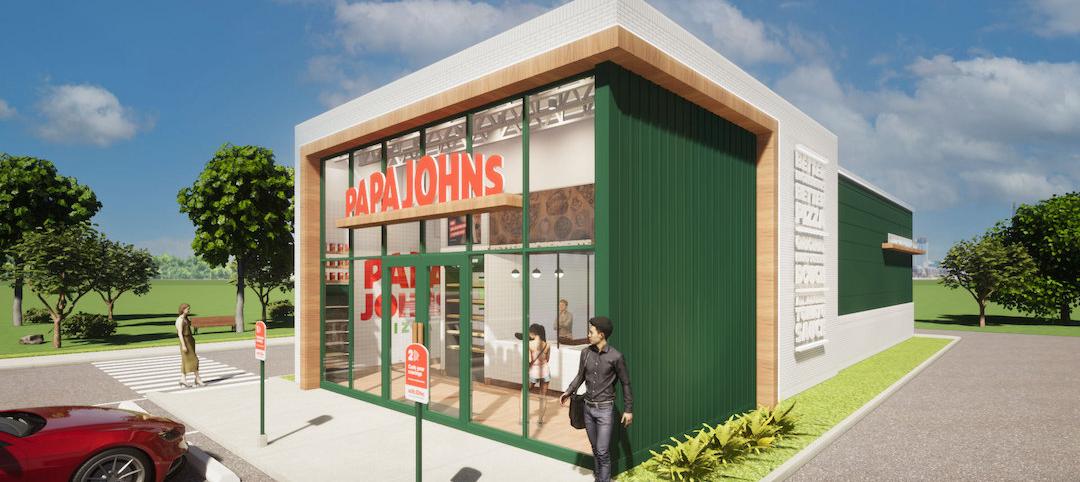 Papa Johns new restaurant design exterior