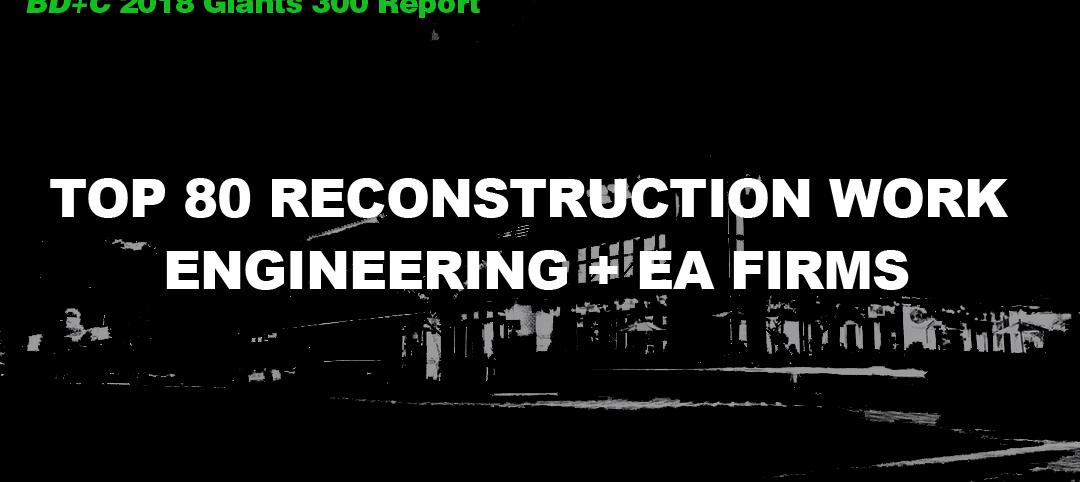 Top 80 Reconstruction Work Engineering + EA Firms [2018 Giants 300 Report]