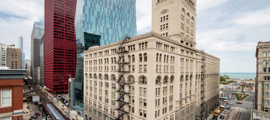 The Wabash Building (blue) is a modern response to Roosevelt Universitys needs 