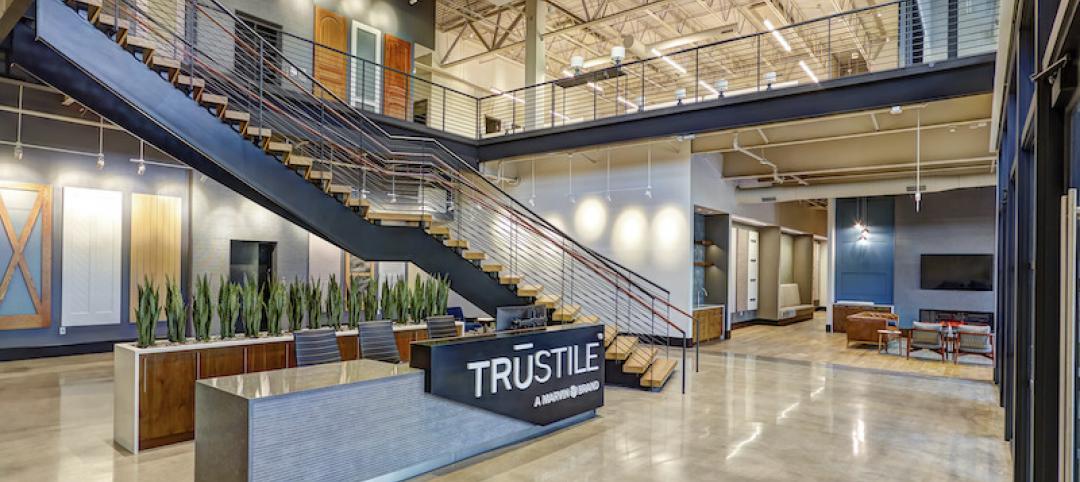 Lobby of TruStile's new headquarters in Denver