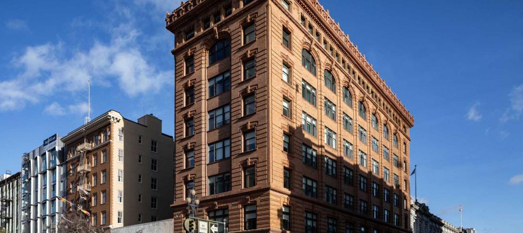 The Yotel micro hotel in San Francisco emerged from the conversion of a 115-year-old office building. 