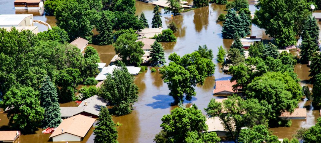 A flooded neighborhood