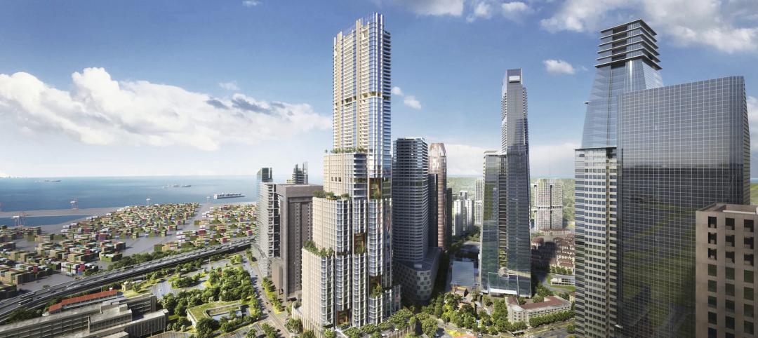 SOM's Shenton Way tower rendering SOM, Bezier