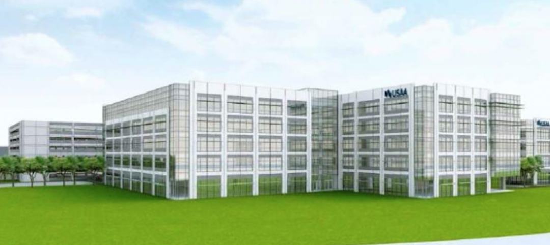 rendering of new office building for USAA in Tampa, Fla.