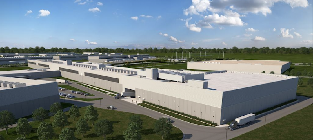 A rendering of Facebook's data center complex in Fort Worth, Texas.