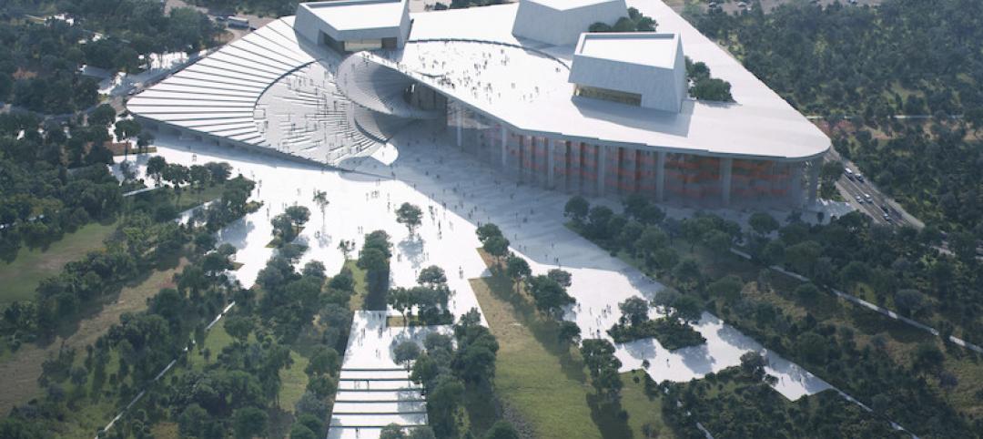 Aerial view of shanghai grand opera house