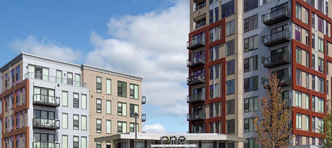 The entrance and towers of One Southdale Place