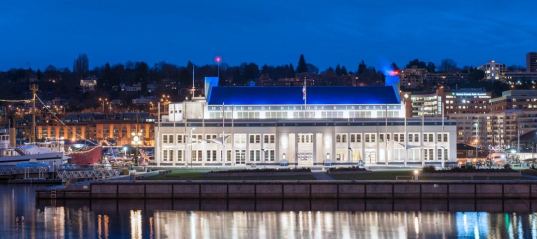 The 73-year-old Naval Reserve Armory building on Seattles South Lake Union dock