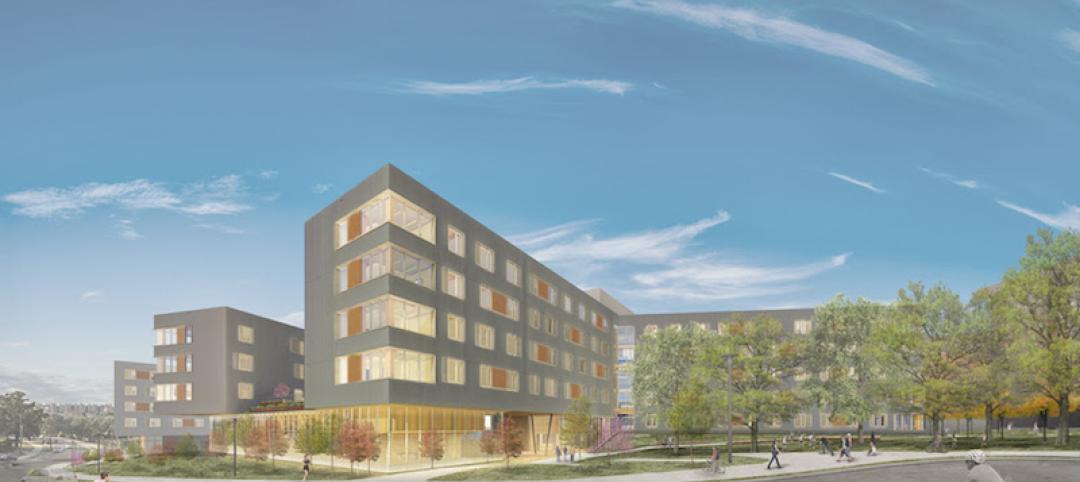 Exterior rendering of Stadium Drive Residence Halls