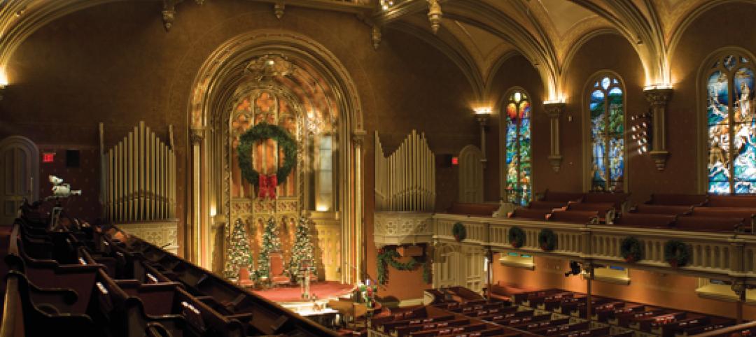 New Yorks Marble Collegiate Church, designed by Samuel A. Warner (completed 185