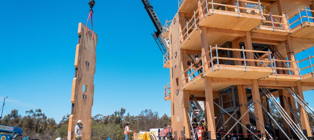 Construction of 10-story mass timber building on a seismic shake table