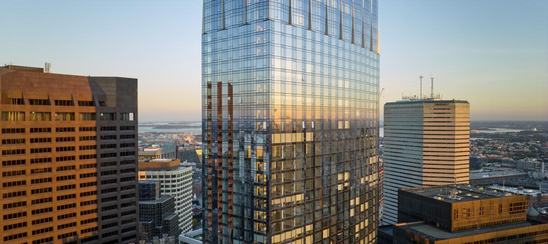 Suffolk’s recently completed Winthrop Center, the largest Passive House office building in the world, achieving energy efficiency through an airtight envelope separating the building’s exterior and interior. Photo: Bruce T Martin Boston Architectural and Fine Art Photographer