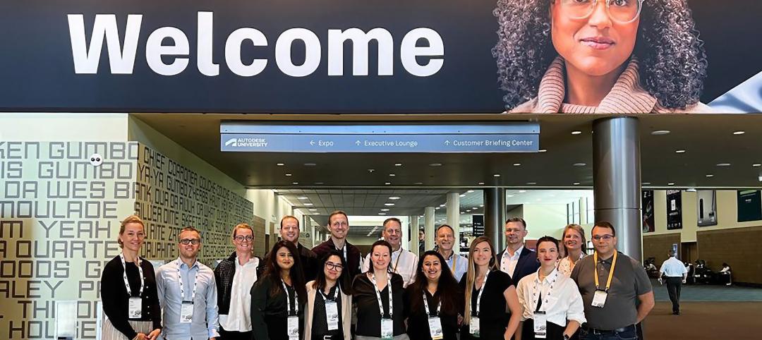 Skanska employees posing at Autodesk University 2022