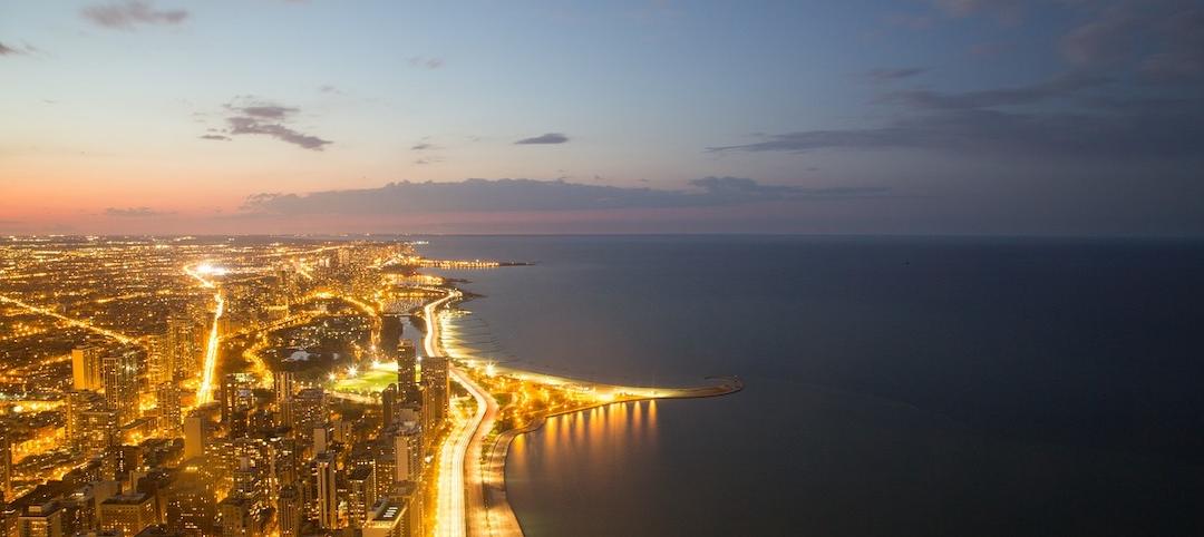 Chicago skyline along the lake