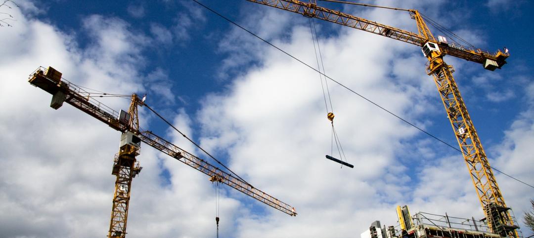 Cranes at a construction site