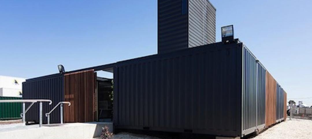 Twenty- and 40-ft shipping containers were used to create an office building for