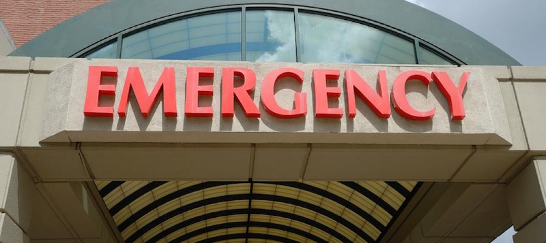 The awning outside an emergency room