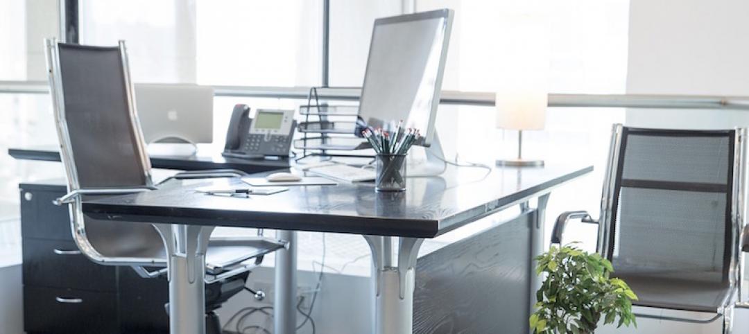 A workspace in an office