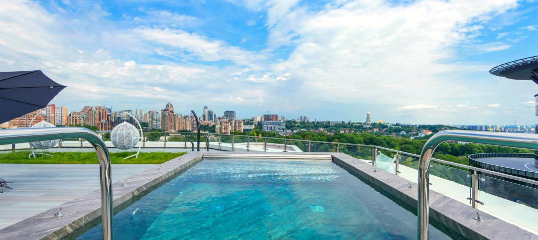 Rooftop pool multifamily community