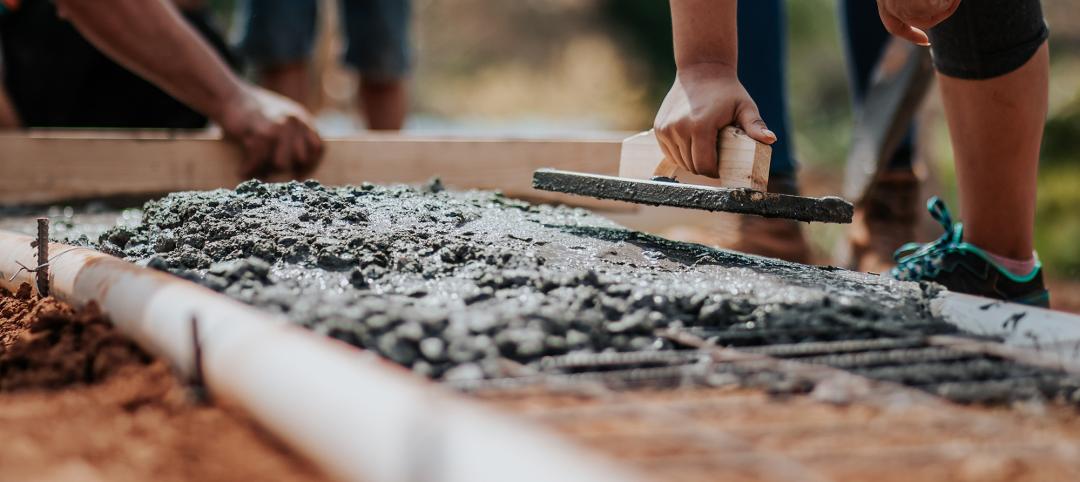 Pouring concrete