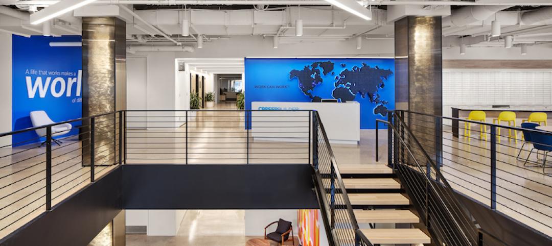 CareerBuilder HQ central stair and reception