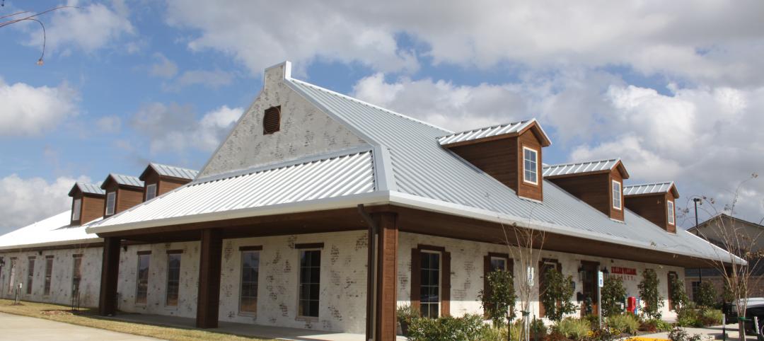 A custom metal building serves as the home of Ron Cleveland Construction Company