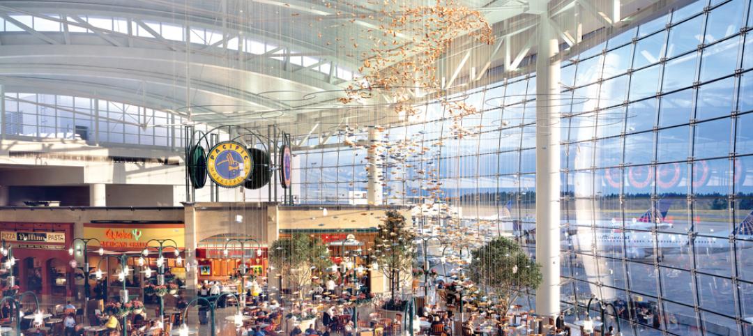 The 130,000-sf Great Hall in the central terminal at Seattle-Tacoma Internationa