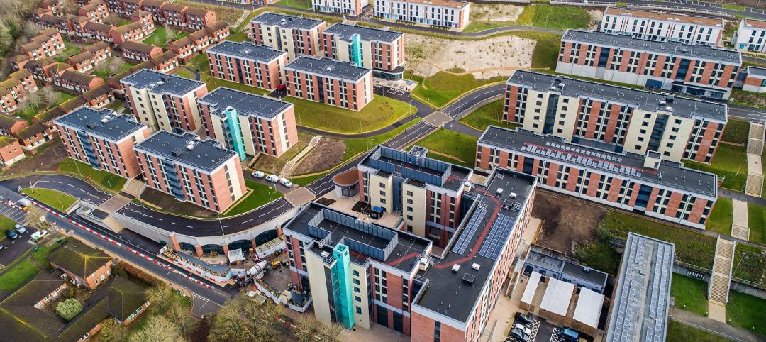 University of Sussex, East Slopes Residencies aerial view