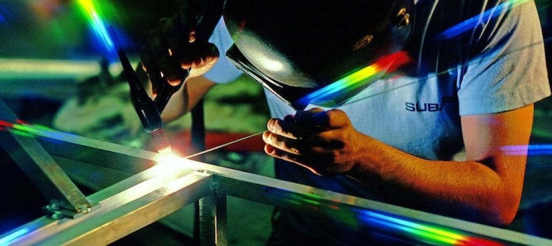 A welder at work